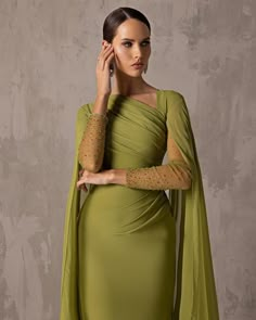 Dreamy Vow Elegant Asymmetrical Sage Green Chiffon Arabic Evening Dres – DreamyVow Soiree Dresses, Pink Evening Dress, Soiree Dress, White Evening Dress, Prom Dresses Formal, Evening Party Gowns, Prom Dress Evening, Red Evening Dress, Blue Evening Dresses