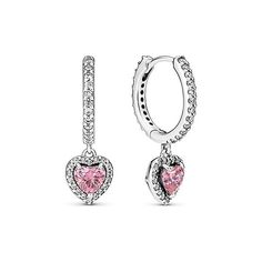 Pandora Creolen Timeless 291445C01 Pandora Earrings, Pandora Pink, Smart Gift, Bracelet Pandora, Heart Hoop Earrings, Dream Gift, Jewelry Accessories Ideas, Jewellery Uk, Pandora Bracelets