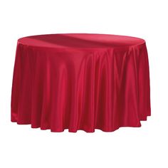 Satin 132 Round Tablecloth - Apple Red - CV Linens Satin Tablecloth, 120 Round Tablecloth, Event Decor Direct, Chair Bands, Chair Sash, Table Overlays, Flower Panels, Wedding Event Design, Round Table Top