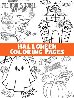 halloween coloring pages for kids to color and share with each other on the webpage