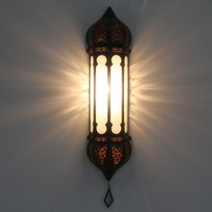 a light that is on the side of a wall