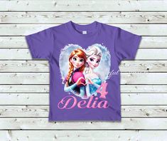 This listing is for one custom Frozen Birthday Shirt. This shirt will be customized with the name and age that you choose. Please utilize the personalization box to provide me with the name and age you would prefer.  All Tees and sweatshirts are 100% cotton and the raglans are a poly/cotton blend. Shirts are super soft and comfy. They do run true to size but if you  have any questions about sizing, don't hesitate to reach out to me.  I ship all items using USPS unless another shipping method is Hot Pink Tee, Frozen Birthday Shirt, Pink Tee, Family Birthdays, Frozen Birthday, Kids Tops, Birthday Shirts, Black Tee, Frozen