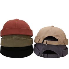 PRICES MAY VARY. 5 PACK DOCKER HAT&GOOD VALUE - You will receive 5 pieces of brimless caps in different colors. You can choose the color according to your mood and clothes, enough for your daily wearing and replacement, and you can also share them with others. SOFT&STURFY - Cool stylish with visor less design. Our brimless hat is made of soft corduroy material, which is comfortable to touch, breathable, reliable, lightweight and skin-friendly, it is suitable for all seasons; The brimless hat is Docker Hat, Brimless Hat, Sailor Hat, Cap For Men, Mens Beanie, Vintage Skull, Coat Pocket, Skull Fashion, Skull Cap Beanie