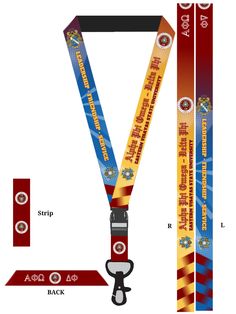 a lanyard strap with instructions for how to use it