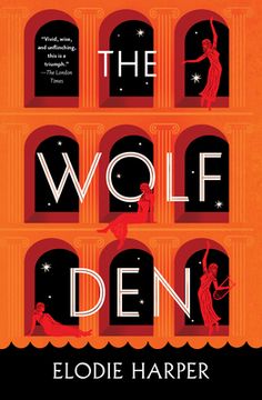 the wolf den by elodie harper is shown in an orange and black book cover