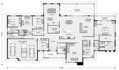 the floor plan for a house with two car garages and an attached living area