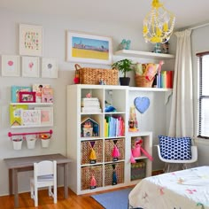 the room is clean and ready to be used as a child's playroom