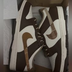 Nike Low Dunks,Size 6youth,Never Worn Before Still In The Box I Bought Them In. They Do Run A Little Big Can Be For Boys Or Girls Low Nike Dunks, Dunk Low Shoes, Low Dunks, Nike Shoes (men), Nike Brown, Lime Green Shorts, Athletic Shoes Nike, Uniqlo Bags, Nike Air Max Thea