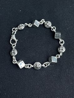 Vintage Silver Chrome Hearts Style Dice Modern Bracelet ✨ Gift For Her 🎁 Unique Fashion Jewelry 💎 Perfect For: Gifting 🎁 Special occasions 🎉 Everyday elegance 👗 Chrome Jewelry, Chrome Hearts Jewelry, Hearts Jewelry, Modern Bracelet, Unique Fashion Jewelry, Modern Bracelets, Everyday Elegance, Silver Chrome, Chrome Hearts