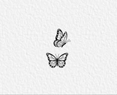 two butterflies flying side by side on a white paper with the words,'i love you