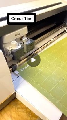 a video demonstrating how to use the cricut tips appliance for cutting paper