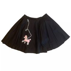 Vintage 1950s Plus Size Black Poodle Skirt Swing Square Dancing 2X Plus | eBay Black Poodle, Poodle Skirt, Square Dancing, Plus Size Black, Metal Zipper, Brands Outlet, Vintage 1950s, Dance Wear, Halloween Costume