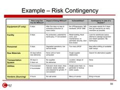 a table with the words, example and examples for contingancys in english