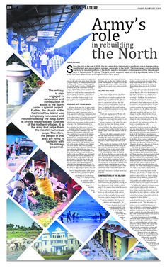 the front page of an article about army's role and building in the north