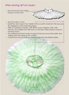 an info sheet describing how to make a tutu skirt for the girl in your life