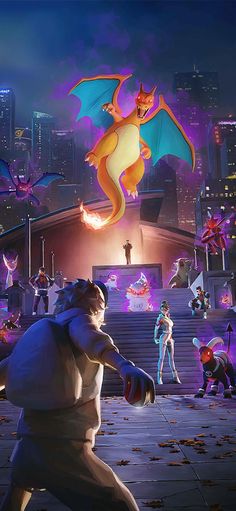 an animated movie poster for pokemon let's go, pikachu