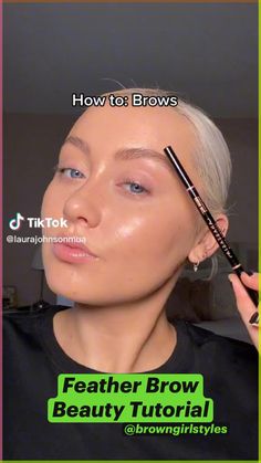 Feathered Eyebrows, Long Eyebrows, Quick Makeup Routine, Makeup Removal Tips, Eyebrow Trends, Feather Brows, Full Eyebrows, Beauty Tutorial, Eyebrow Hacks