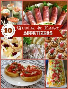 an image of quick and easy appetizers