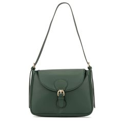 When room is what you need, opt for this comfortable and roomy shoulder bag. Featuring a flap op with magnetic closure and buckle hardware detail. Classic Flap Shoulder Bag With Buckle Closure, Green Shoulder Bag With Detachable Strap For School, Daily Use Flap Bag With Hasp Closure, Green Satchel Shoulder Bag For School, Green Shoulder Bag With Hasp Closure, Green Crossbody Bag With Hasp Closure, Green Satchel With Hasp Closure For Travel, Green Satchel With Hasp Closure For Everyday Use, Green Satchel With Hasp Closure