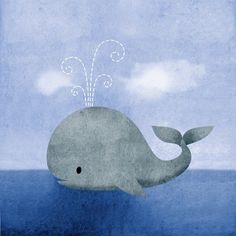 a book cover with an image of a whale floating in the ocean