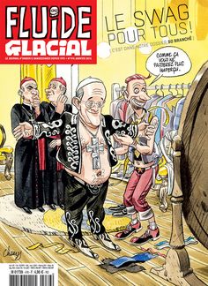 the cover to fluide glacal, featuring two men in black and white outfits