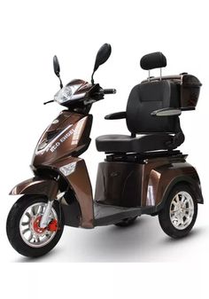 a motor scooter is shown with the seat up