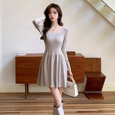 Shipping: Worldwide Express Shipping AvailableDelivery time: 7-15Days Fast ShippingReturns: Fast refund, 100% Money Back Guarantee. Y2k Dresses, Korean Fashion Casual, Autumn 2024, Women Cargos, Long Shirt Dress, Knitted Dress, Cargo Pants Women, Womens Dress Pants, Party Dress Long