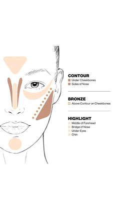 Face Makeup Guide, Contouring For Beginners, Step By Step Contouring, Face Contouring Makeup, Contour Makeup Tutorial, Beginners Eye Makeup, Highlighter And Bronzer, Makeup Artist Tips, Face Palette