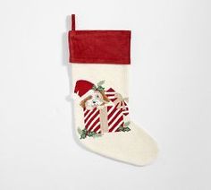 a christmas stocking hanging on the wall