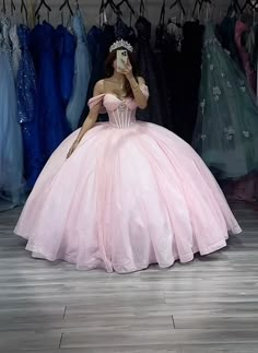 Pink Ruffle Quince Dress, Pink Dresses Quince, Quince Dresses Corset, Pink Sparkly Quince Dress, Sweet 16 Birthday Dresses Pink, Quinceañera Dresses Pink, Pink Glitter Quince Dress, Coquette Quince Dress, Blush Quince Dress