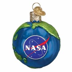 an ornament with the nasa logo on it