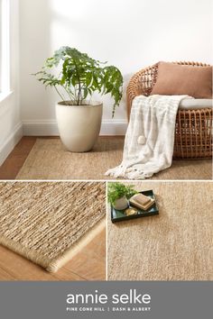 a collage of photos showing the different types of rugs