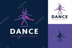 Hand drawn dance school logo vector image Logo School, Background Eraser, School Template, School Badges, Facebook Cover Template, Dancing Day, School Labels, Dance School, School Logo