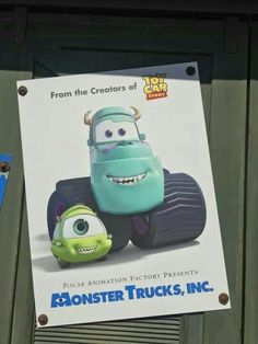 an advertisement for the animated movie cars from the creators of disney and pixar