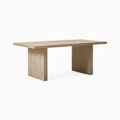 a wooden table on a white background with no one around it or the table top