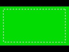 a green screen with white stitching on the edges and an empty area for text