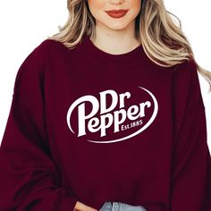 Dr Pepper Est 1885 Sweatshirt, Dr Pepper Soda Lover Hoodie, Dr Pepper Gift, Dr Pepper Logo Hoodie, Gift for Dr Pepper Lover, E1092 Gifts For Family By Miosama.  christmas sweatshirt,  halloween crewneck,  dr pepper soda shirt,  cute birthday gift,  retro dr pepper, dr pepper est 1885,  unisex shirt,  dr pepper era shirt,  dr pepper lover tee,  pepper soda hoodie,  custom tee for him,  dr pepper logo shirt,  vintage dr pepper ... Dr Pepper Logo, Vintage Dr Pepper, Dr Pepper Soda, Halloween Crewneck, Sugar Land, Cute Birthday Gift, Custom Tee, Dr Pepper, Family Christmas Shirts