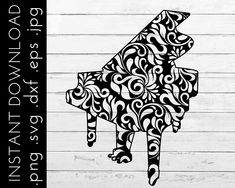 a black and white image of a dog with swirls on it's back