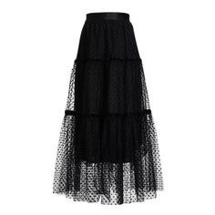 |14:193#Black Skirt;5:200003528#One Size Mesh Dresses, Tutu Skirts, Vintage Silhouette, Vintage Office, Tutu Skirt, Polka Dot Print, Dot Print, Black Skirt, Mesh Dress