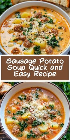 sausage potato soup and easy recipe is the perfect way to use up leftover meat