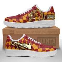 Gryffyndor Air Sneakers Custom Harry Potter Shoes For FansGear Wanta Harry Potter Shoes, Custom Harry Potter, Air Sneakers, Custom Adidas, Air Force 1 Custom, Custom Sneakers, Adidas Nike, Custom Shoes, Nike Air Force Sneaker