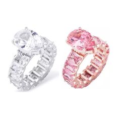 High Quality Iced Out Drop Shaped Ring 6x 14k Gold Plated. Metal Type: Copper Material: Cubic Zircon Plating: 14k Gold Surface Width: 2.5mm Prong Setting Type Anodized Titanium, Acrylic Jewellery, Copper Material, Pink Ring, Fade Color, Brass Jewelry, Oils For Skin, Steel Jewelry, Cleaning Jewelry