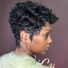 ✂️ 360 Waves Hair, Short Hairstyles For Black Women, Finger Wave Hair, Xavier Rudd, Short Hair Model, Popular Short Hairstyles, Natural Wavy Hair