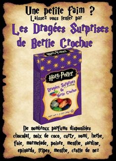 an advertisement for harry potter's supplies from the movie, which is being advertised in french