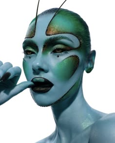 Alien Halloween, Creepy Halloween Makeup, Drag Makeup