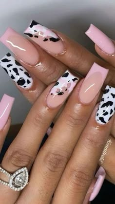 Ranch Nails, Country Acrylic Nails, Rodeo Nails, Cowboy Nails, Short Oval Nails, Western Nails, Country Nails, Cow Nails, Inspired Nails