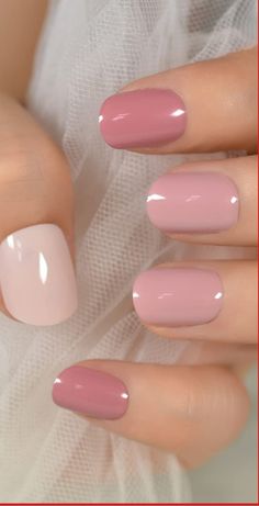 Welcome to our collection of stunning natural pink nail designs. From soft pastel hues to bold, vibrant shades, these nails are the perfect way to add a touch #pink #french #tip #nails Short Pink Fall Nails, Elegant Nails Natural, Nails Different Shades Of Pink, Blush Pink Nail Designs, Subtle Pink Nails, Soft Pink Nails Designs, Different Shades Of Pink Nails, Natural Pink Nails, Fall Pink Nails