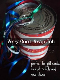 very cool wrap job perfect for gift cards, concert tickets and small items to give