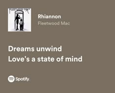 the cover art for dreams unwind love's state of mind