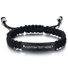 PRICES MAY VARY. 【Custom Engraving ID Bracelets】Click"Customize Now" to customize your exclusive carving bracelet,We provide free carving services，You can customize text, name, Roman numerals, special date, first letters, coordinates, or choose some icons we provided. 【Personalized Handmade Bracelet】This bracelet is made of pure hand -woven chain and high -quality stainless steel carving cards. Each bracelet is strictly controlled by strict quality. Please rest assured to buy. 【Personalized Brac Long Distance Relationship Bracelets, Relationship Bracelets, Chain Braid, Couples Bracelet, Woven Chain, Id Bracelets, Couple Bracelets, Distance Relationship, Personalized Couple